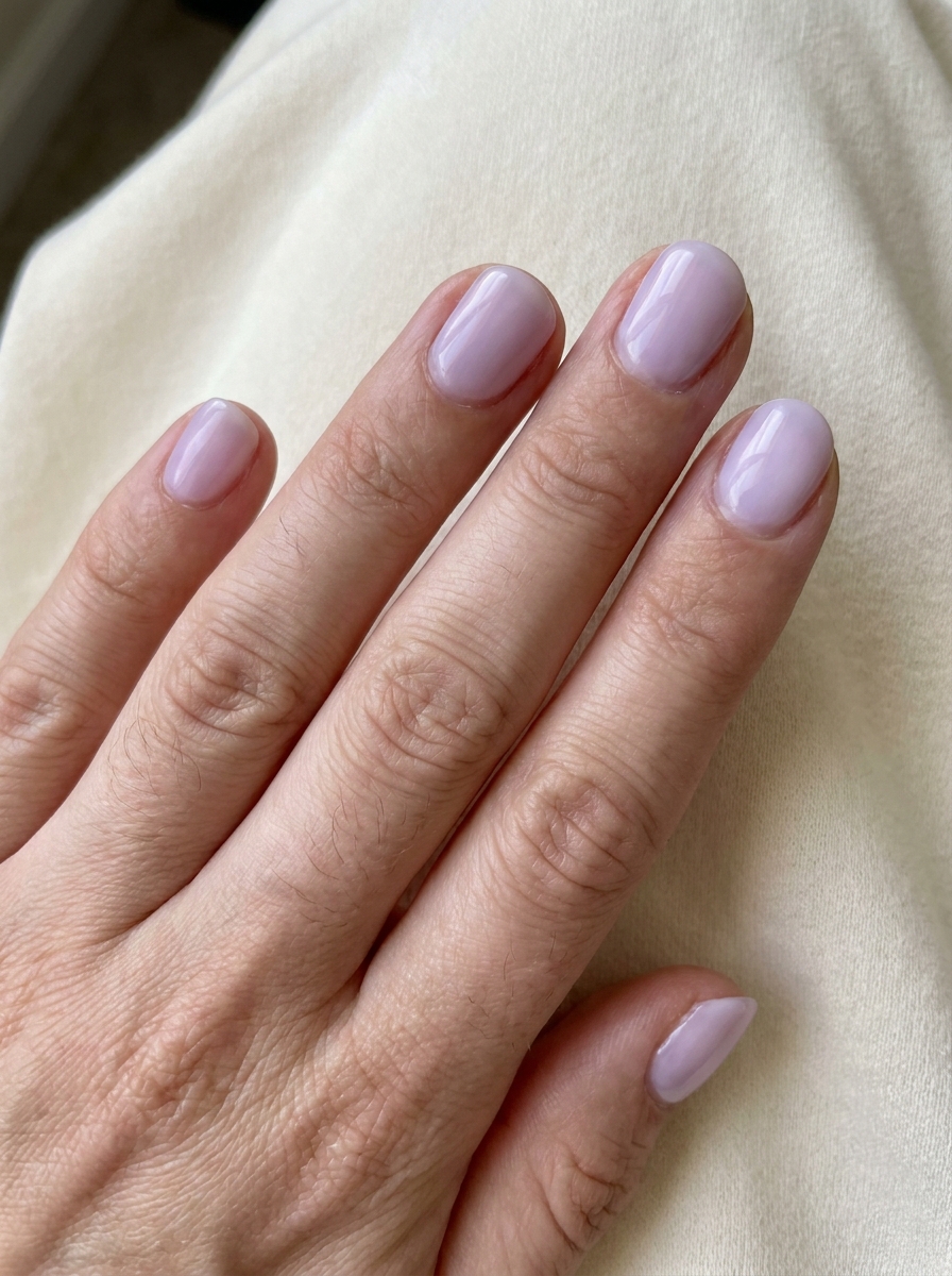 Milky Lilac Nails als Lila Nageldesign Ideen Inspiration 2026